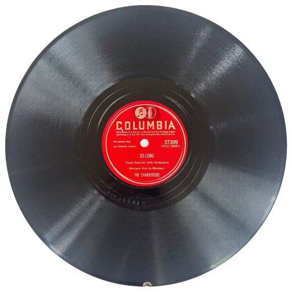 The Charioteers - So Long/Ride, Red, Ride - 37399 Columbia - 78 RPM 10" Shellac - Picture 1 of 5